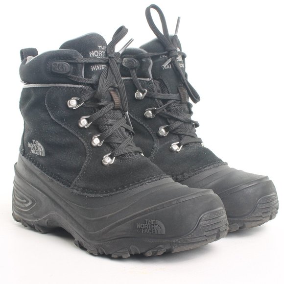 The North Face Other - NORTH FACE Chilkat Lace II Black Waterproof Snow Boots Youth Size 4